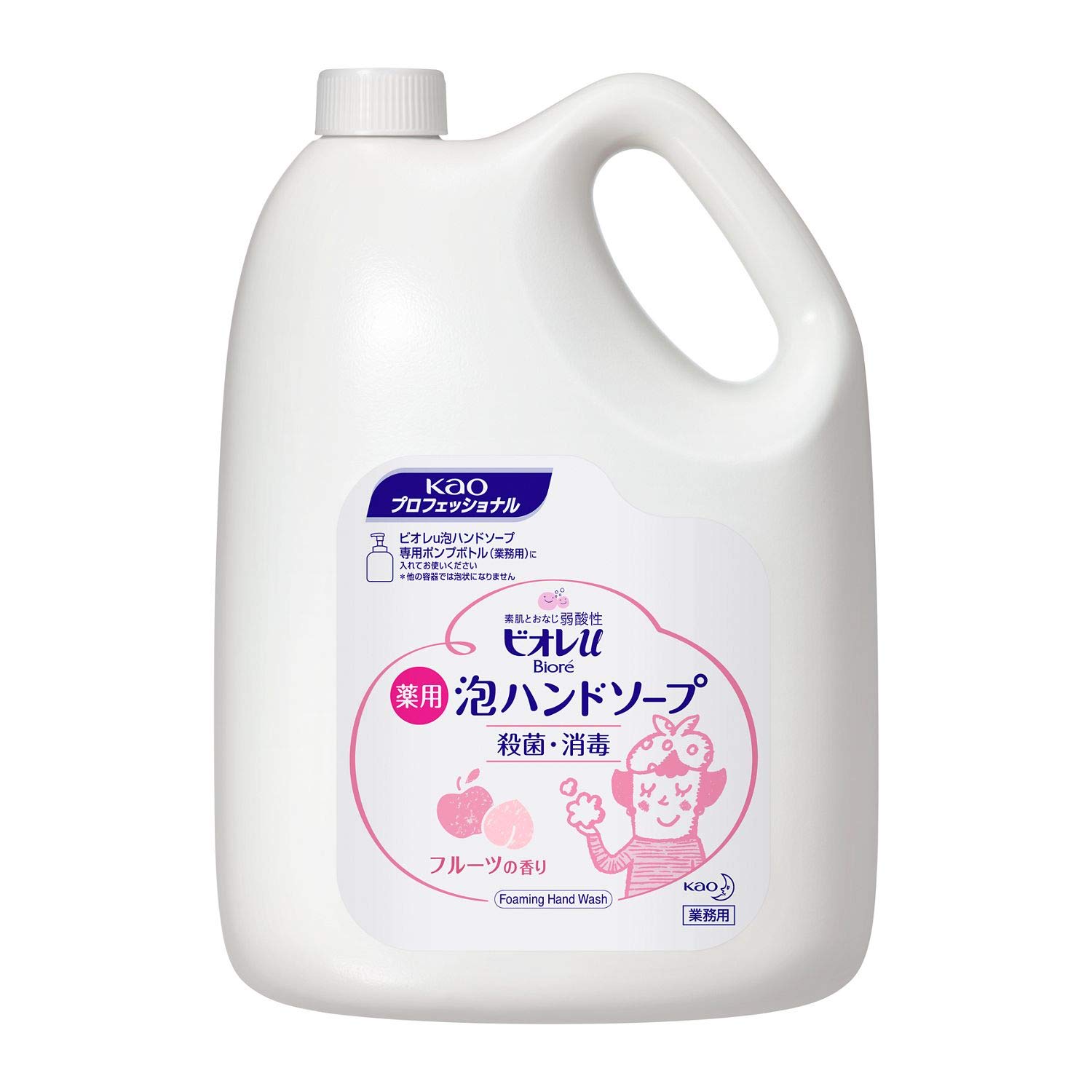 ビオレu 泡ハンドソープ フルーツの香り 業務用 4L (花王プロフェッショナルシリーズ)