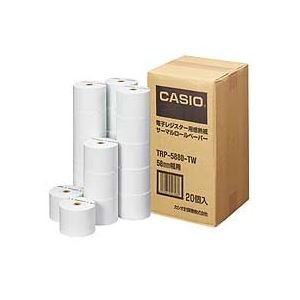 カシオ CASIO 電子レジスター用 ロールペーパー 紙幅58mm 感熱紙タイプ TRP-5880-TW 1パック(20個) ds-959946